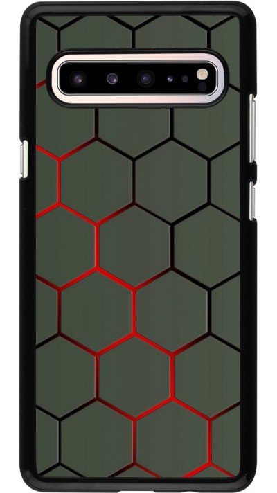 Coque Samsung Galaxy S10 5G - Geometric Line red