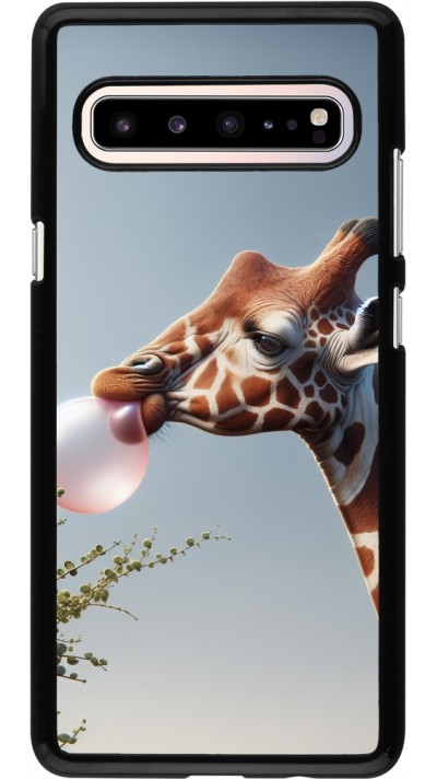 Samsung Galaxy S10 5G Case Hülle - Giraffe mit Blase