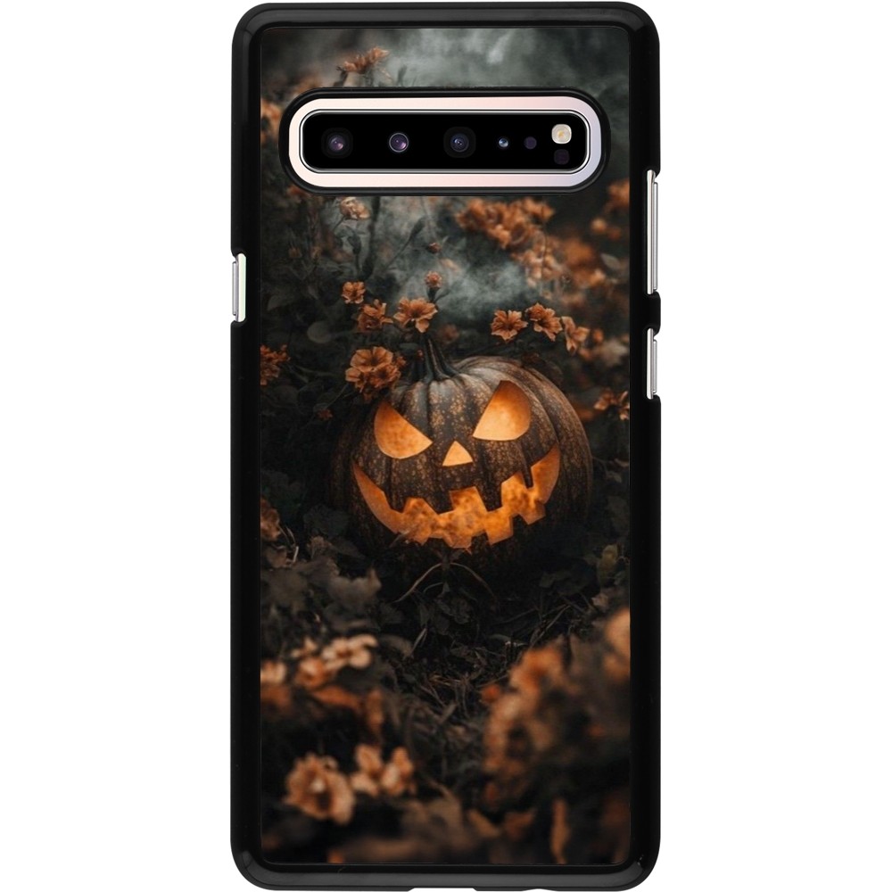 Samsung Galaxy S10 5G Case Hülle - Halloween 2025 Pumpkin with flowers