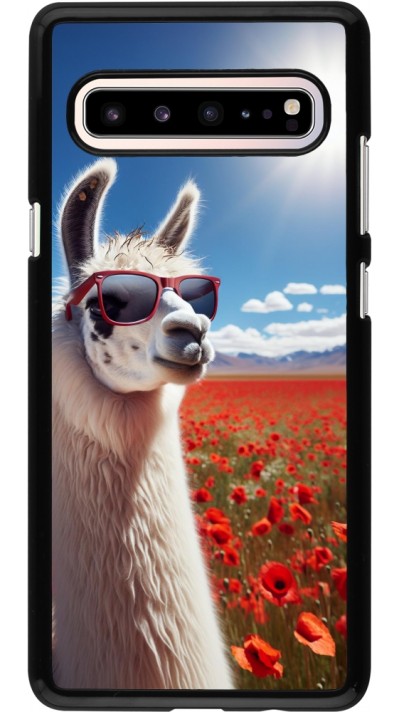 Coque Samsung Galaxy S10 5G - Lama Chic en Coquelicot