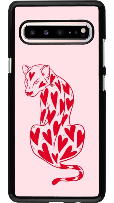 Samsung Galaxy S10 5G Case Hülle - Leopard with hearts 2026