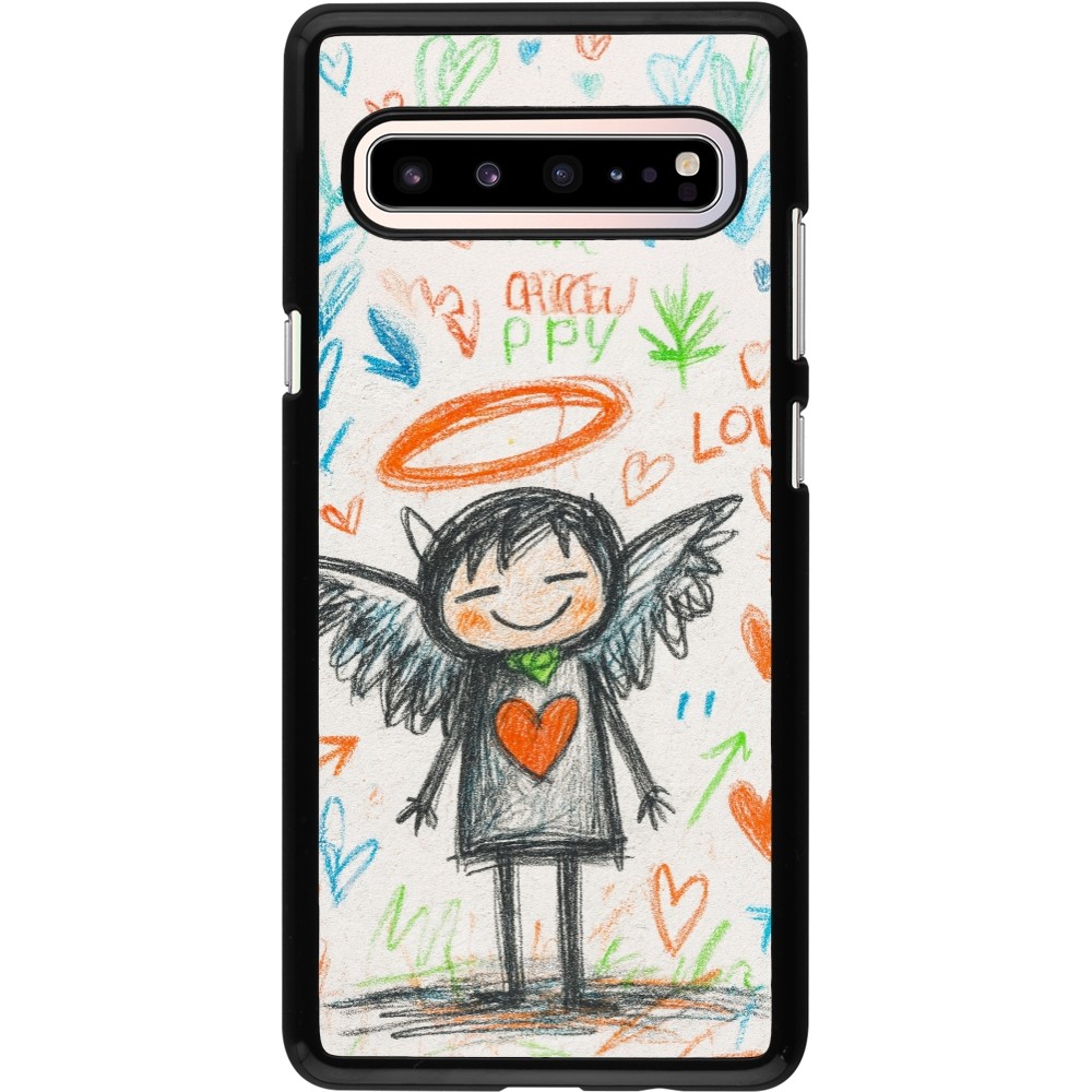 Samsung Galaxy S10 5G Case Hülle - Little Angel Sketch Love