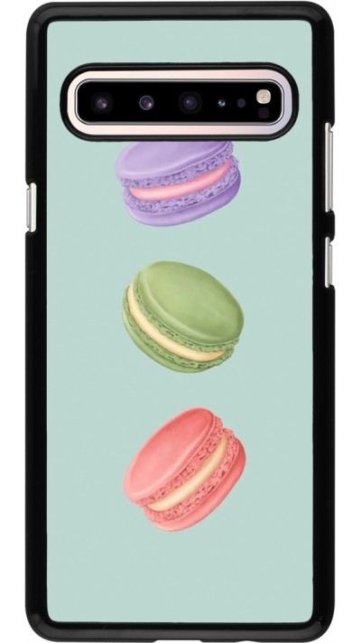 Coque Samsung Galaxy S10 5G - Macarons on green background