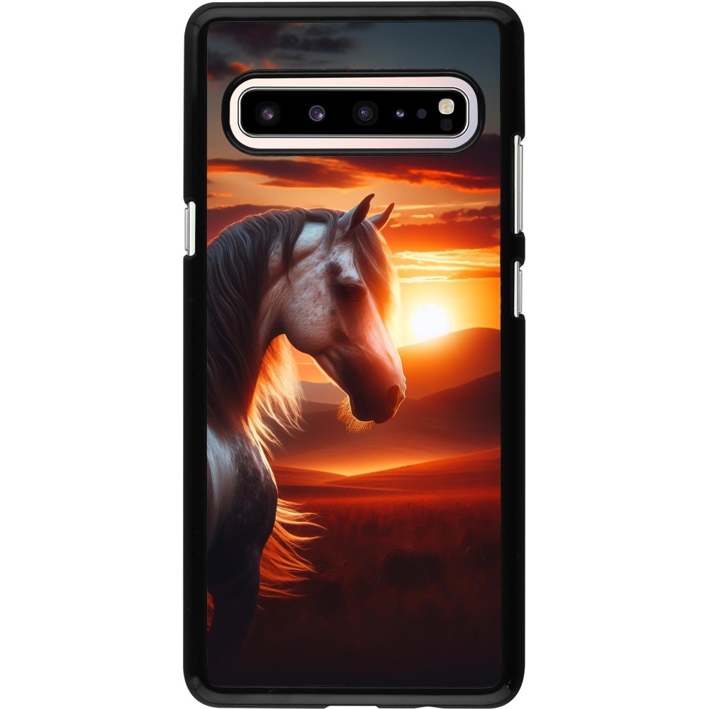 Samsung Galaxy S10 5G Case Hülle - Majestätischer Sonnenuntergang Pferd