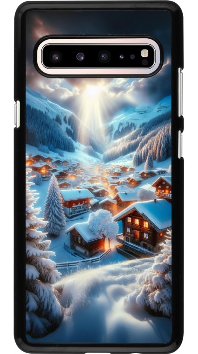 Samsung Galaxy S10 5G Case Hülle - Berg Schnee Licht