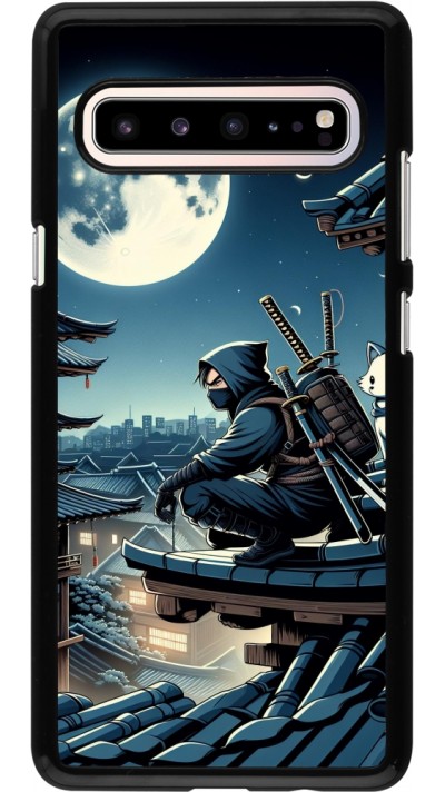 Coque Samsung Galaxy S10 5G - Ninja sous la lune