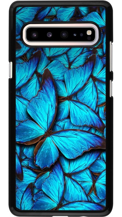 Coque Samsung Galaxy S10 5G - Papillon - Bleu