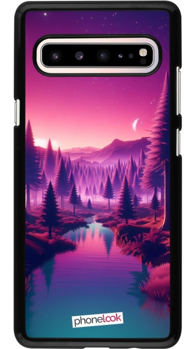 Samsung Galaxy S10 5G Case Hülle - Lila-rosa Landschaft