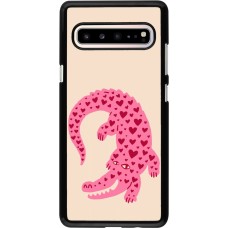 Samsung Galaxy S10 5G Case Hülle - Pink crocodile 2026