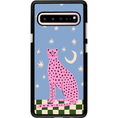 Coque Samsung Galaxy S10 5G - Pink leopard with stars 2026