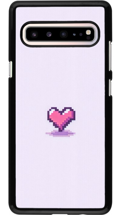 Samsung Galaxy S10 5G Case Hülle - Pixel Herz Hellviolett