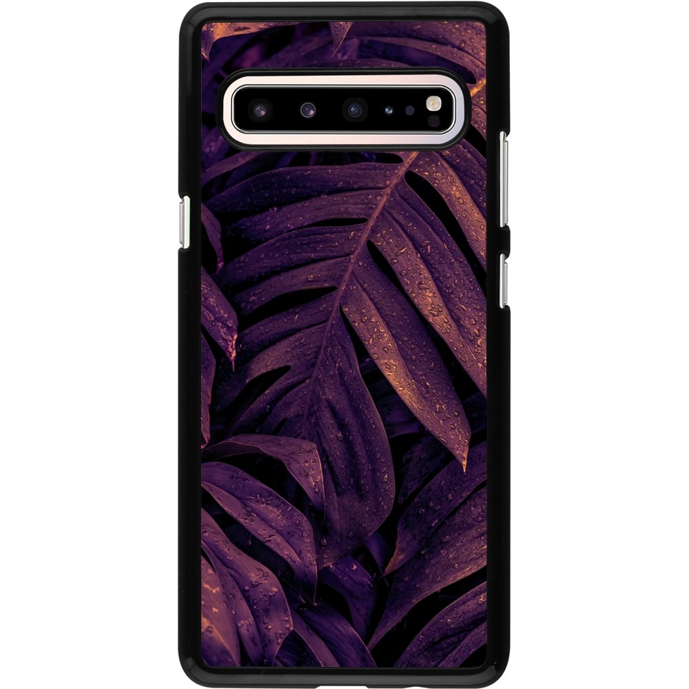 Samsung Galaxy S10 5G Case Hülle - Purple Light Leaves