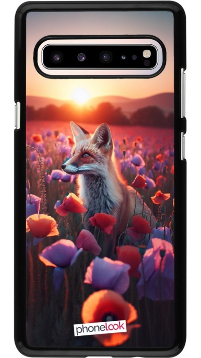 Samsung Galaxy S10 5G Case Hülle - Purpurroter Fuchs bei Dammerung