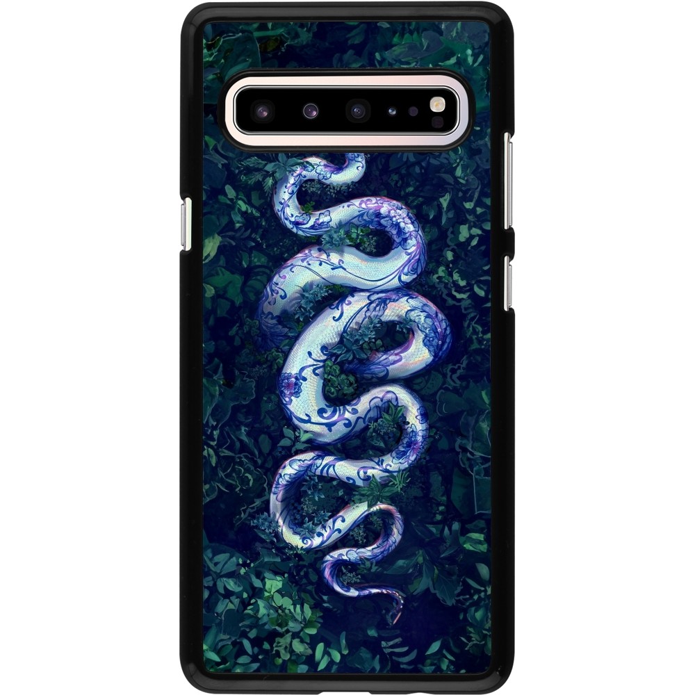 Samsung Galaxy S10 5G Case Hülle - Snake Blue Anaconda
