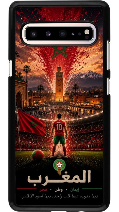Coque Samsung Galaxy S10 5G - Football Maroc splash 2026