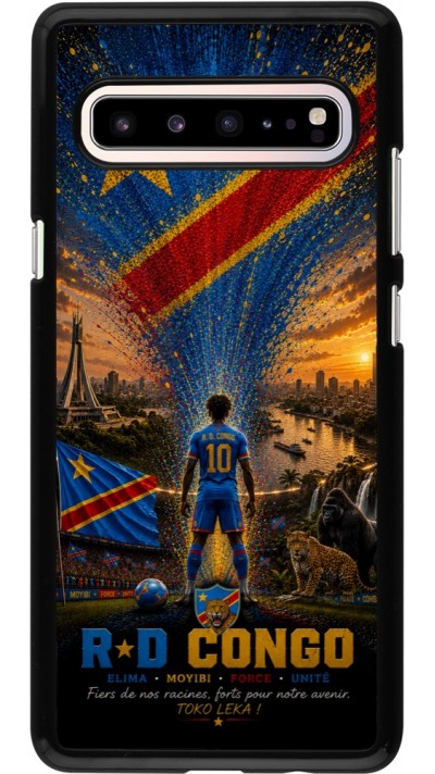 Coque Samsung Galaxy S10 5G - Football République démocratique du Congo splash 2026