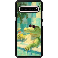 Coque Samsung Galaxy S10 5G - Crocodile in the swimming pool Summer 2026