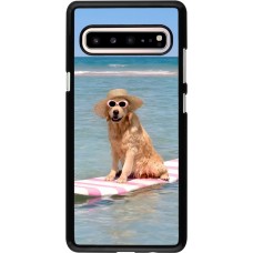 Samsung Galaxy S10 5G Case Hülle - Summer Dog on Paddle