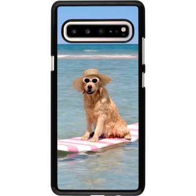 Samsung Galaxy S10 5G Case Hülle - Summer Dog on Paddle