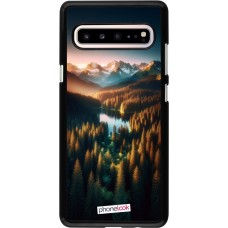Samsung Galaxy S10 5G Case Hülle - Sonnenuntergang Waldsee