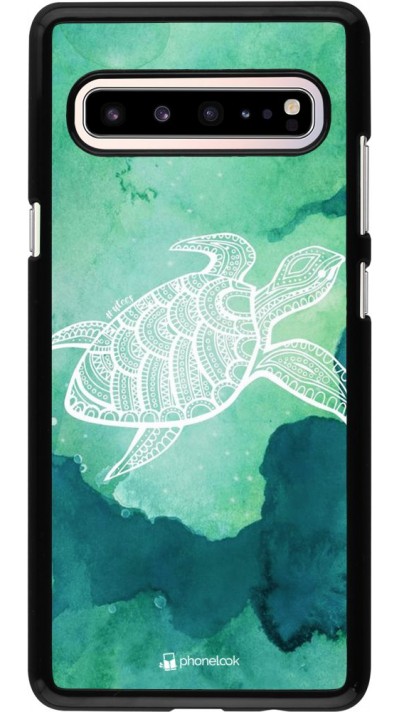 Hülle Samsung Galaxy S10 5G - Turtle Aztec Watercolor