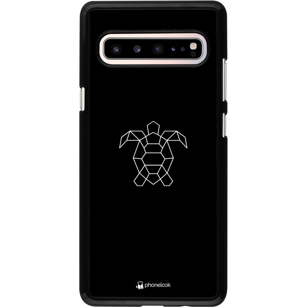Coque Samsung Galaxy S10 5G - Turtles lines on black