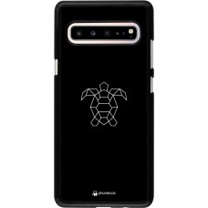 Coque Samsung Galaxy S10 5G - Turtles lines on black