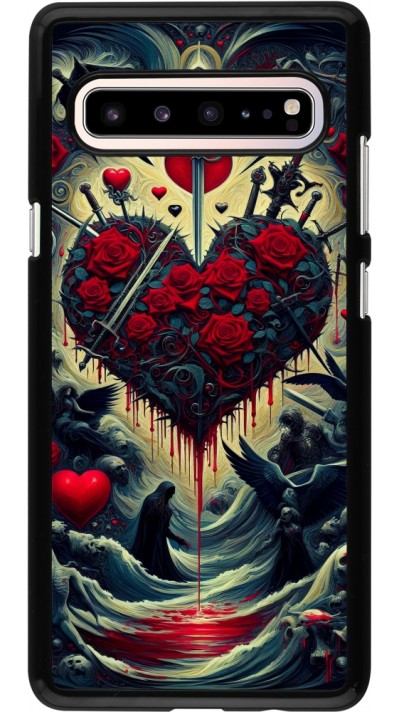 Samsung Galaxy S10 5G Case Hülle - Dunkle Liebe Herz Blut