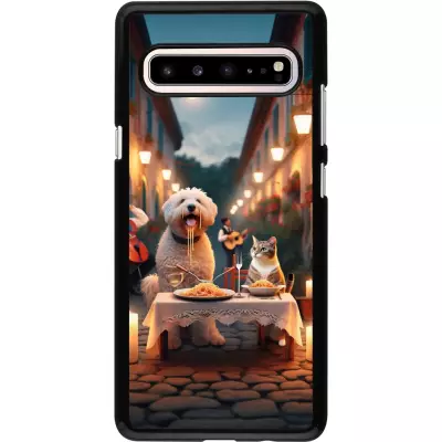 Coque Samsung Galaxy S10 5G - Valentine 2024 Dog & Cat Candlelight
