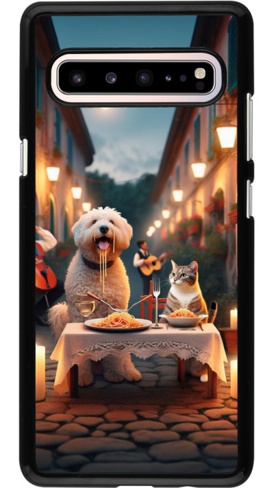 Coque Samsung Galaxy S10 5G - Valentine 2024 Dog & Cat Candlelight