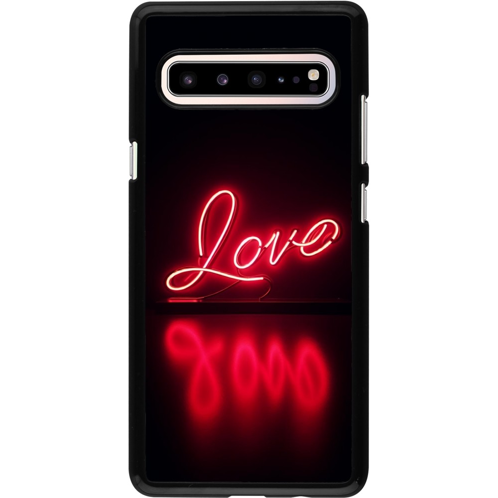 Samsung Galaxy S10 5G Case Hülle - Valentine 2025 Neon Liebe
