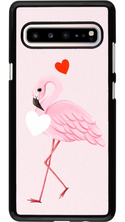 Coque Samsung Galaxy S10 5G - Valentine 2023 flamingo hearts