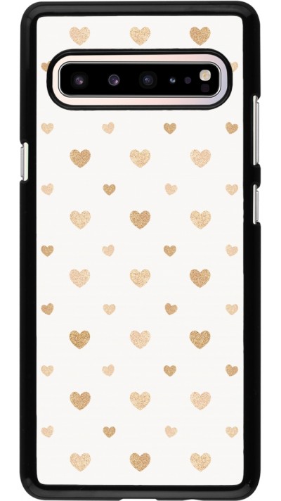 Coque Samsung Galaxy S10 5G - Valentine 2023 multiple gold hearts