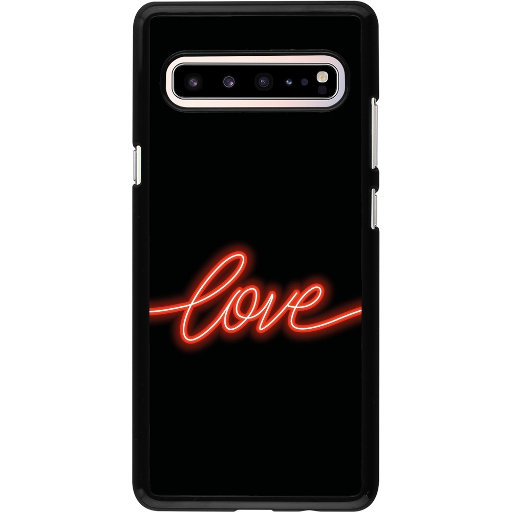 Samsung Galaxy S10 5G Case Hülle - Valentine 2023 neon love