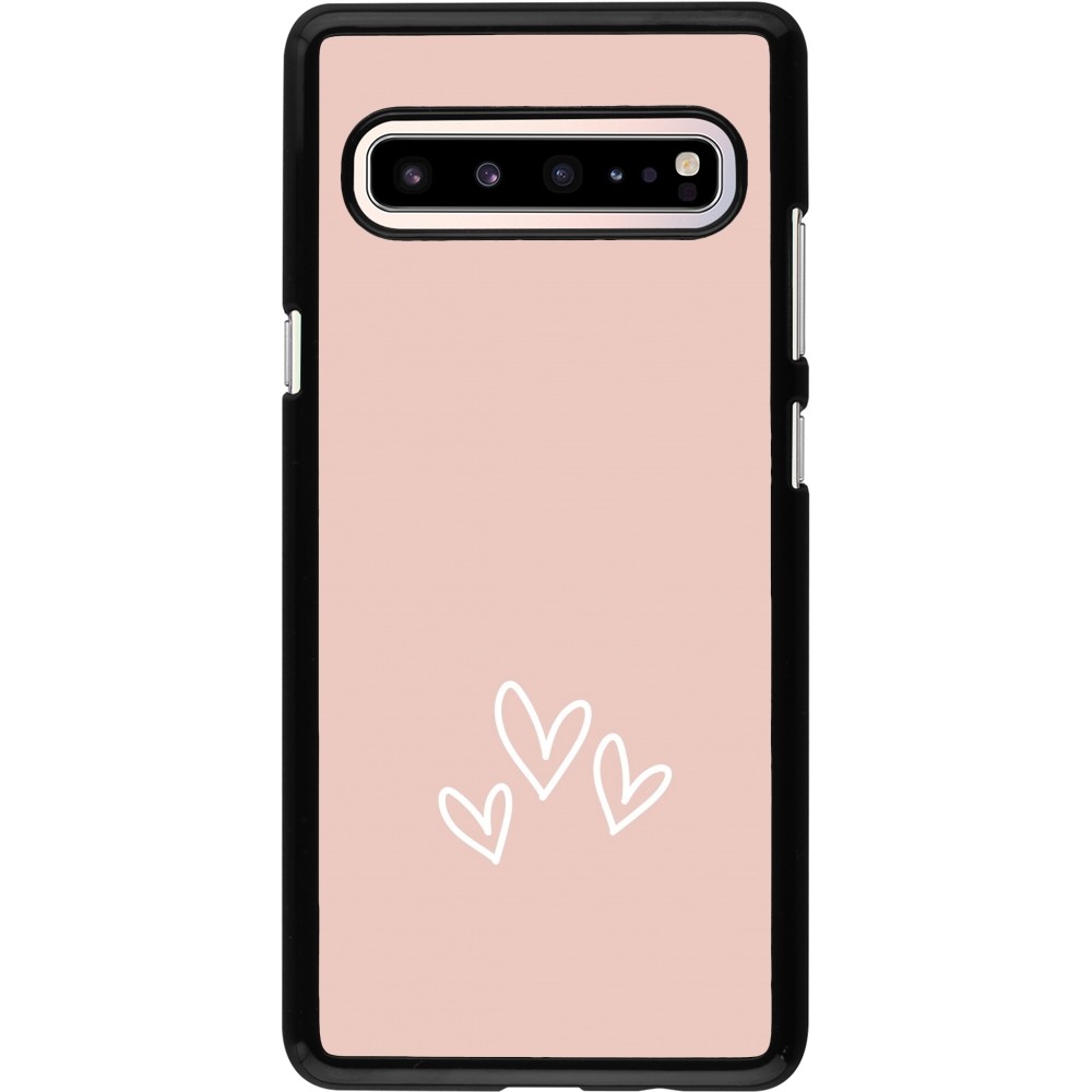 Samsung Galaxy S10 5G Case Hülle - Valentine 2023 three minimalist hearts