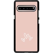 Samsung Galaxy S10 5G Case Hülle - Valentine 2023 three minimalist hearts