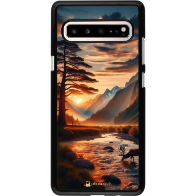 Coque Samsung Galaxy S10 5G - Valley Sunset Deer Tree