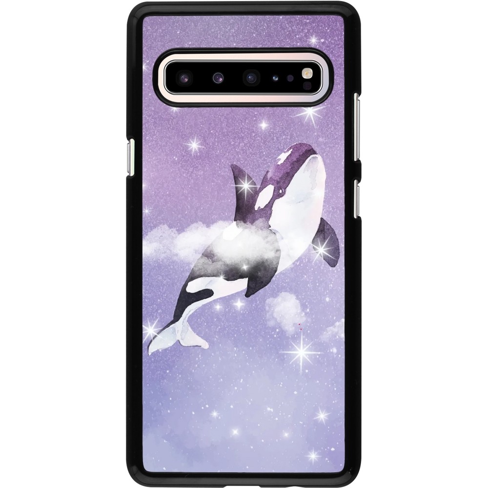 Coque Samsung Galaxy S10 5G - Whale in sparking stars
