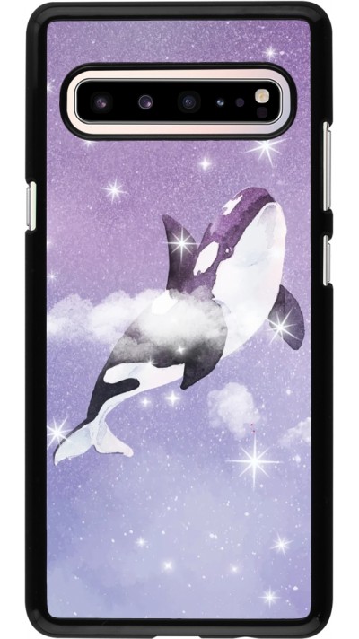 Coque Samsung Galaxy S10 5G - Whale in sparking stars