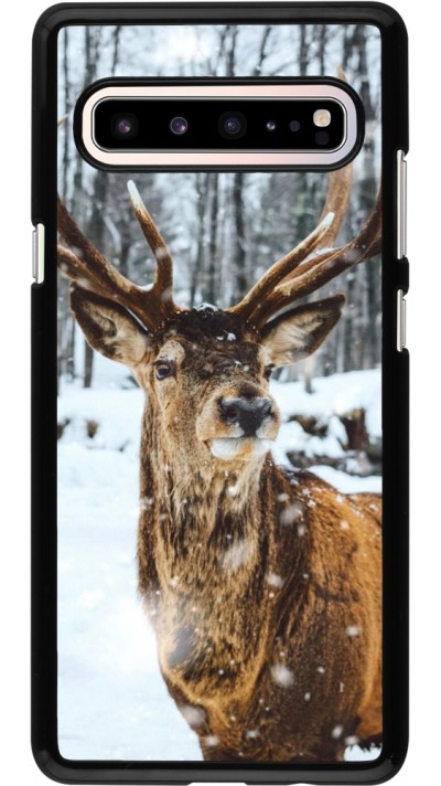 Coque Samsung Galaxy S10 5G - Winter 22 Cerf sous la neige