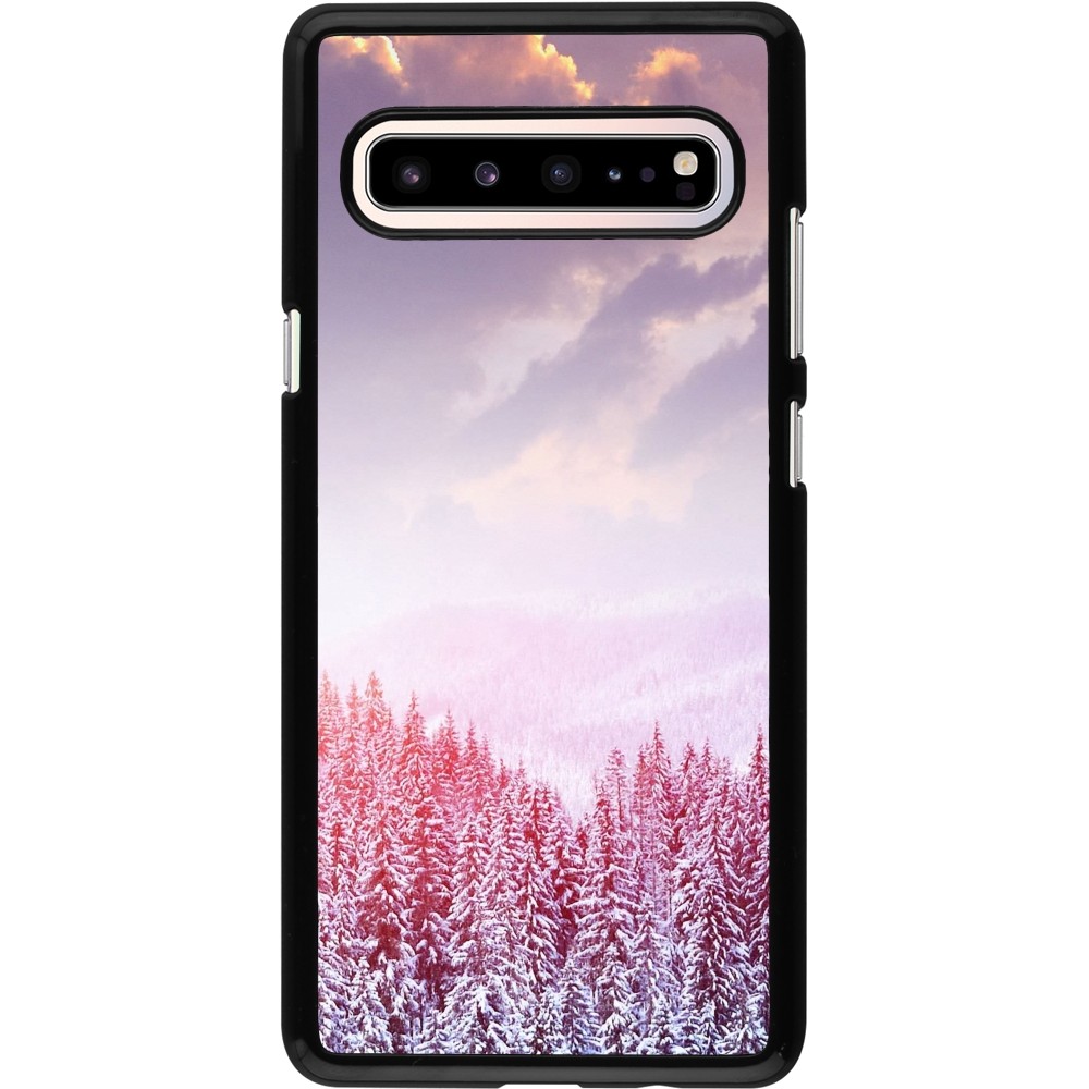 Samsung Galaxy S10 5G Case Hülle - Winter 22 Pink Forest