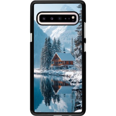 Samsung Galaxy S10 5G Case Hülle - Winter 25 Winter house forest day