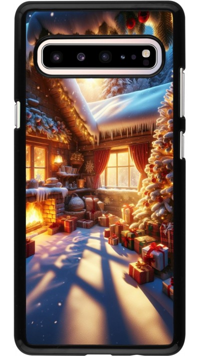 Samsung Galaxy S10 5G Case Hülle - Weihnachten Chalet Feerie