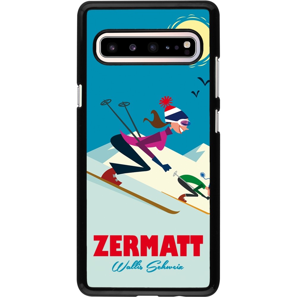 Samsung Galaxy S10 5G Case Hülle - Zermatt Ski Downhill