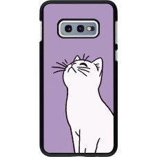 Coque Samsung Galaxy S10e - Chat sur fond violet