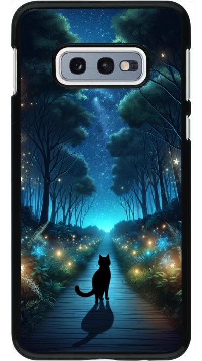 Coque Samsung Galaxy S10e - Chat noir promenade