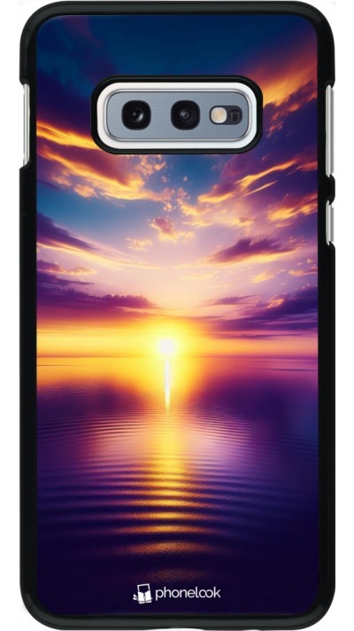 Coque Samsung Galaxy S10e - Coucher soleil jaune violet
