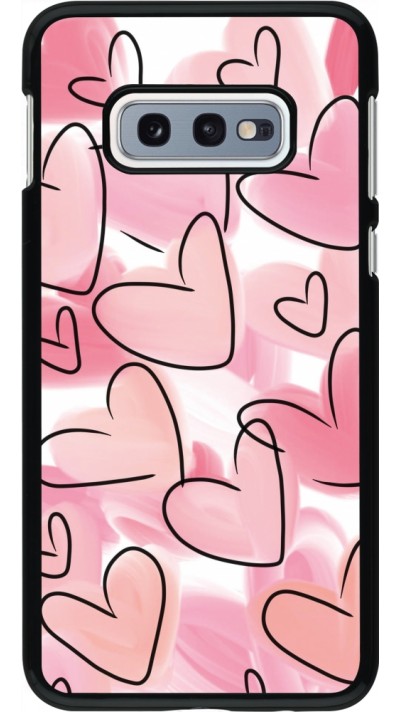 Coque Samsung Galaxy S10e - Easter 2023 pink hearts