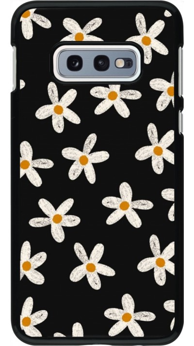 Coque Samsung Galaxy S10e - Easter 2024 white on black flower