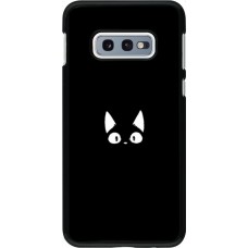 Hülle Samsung Galaxy S10e - Funny cat on black
